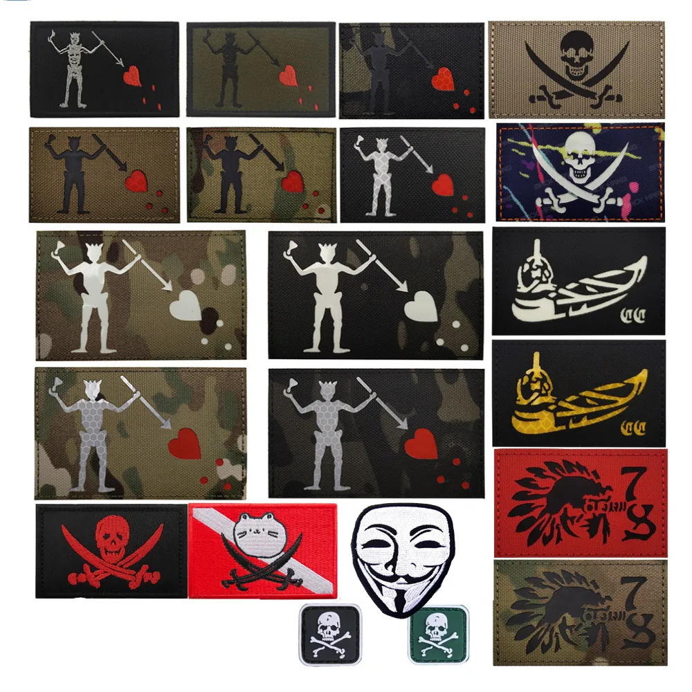 Черная искусственная наклейка с флагом, наклейка Эдварда, инфракрасная Светоотражающая наклейка, эмблема морского флота, наклейка для команды