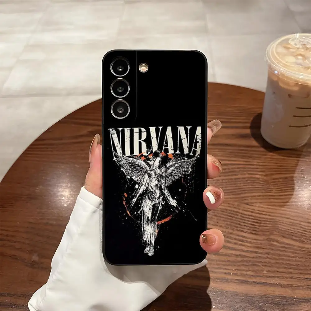 N-Nirvana Band Phone Case For Samsung S24 Ultra S23 Fe S22 S20 S21 Plus A13 A14 A54 A34 A24 A53 Note 20 Cover