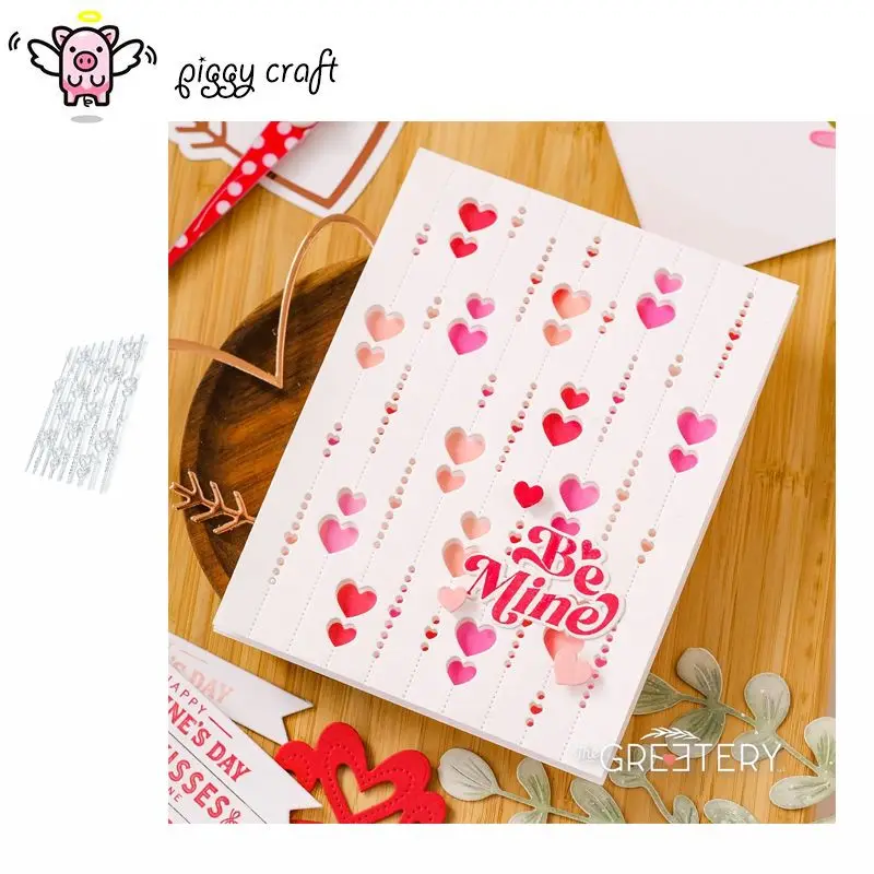 Piggy Craft металлические штампы для резки пресс-форма с кисточкой фон скрапбукинга