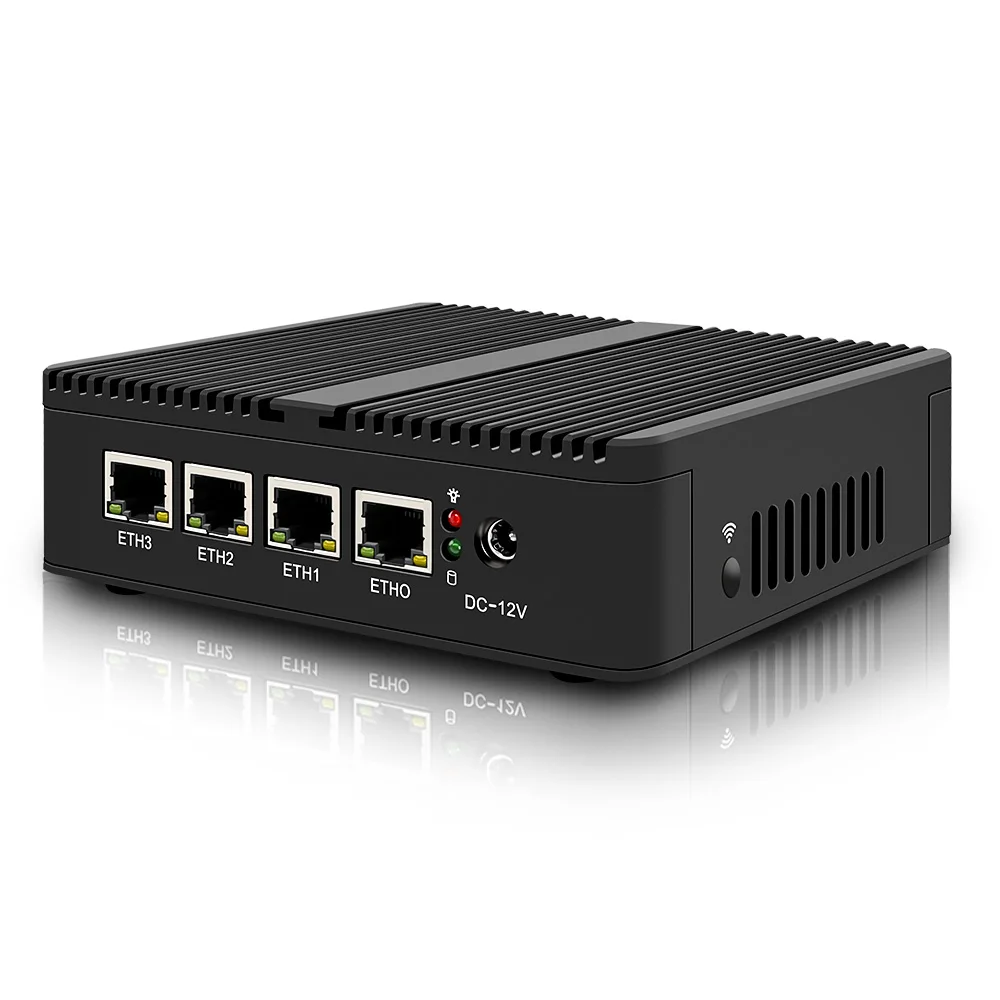 Безвентиляторный маршрутизатор pfSense Celeron J4125 мини-ПК 4 LAN 2 5G Intel i225 2500M виртуальная