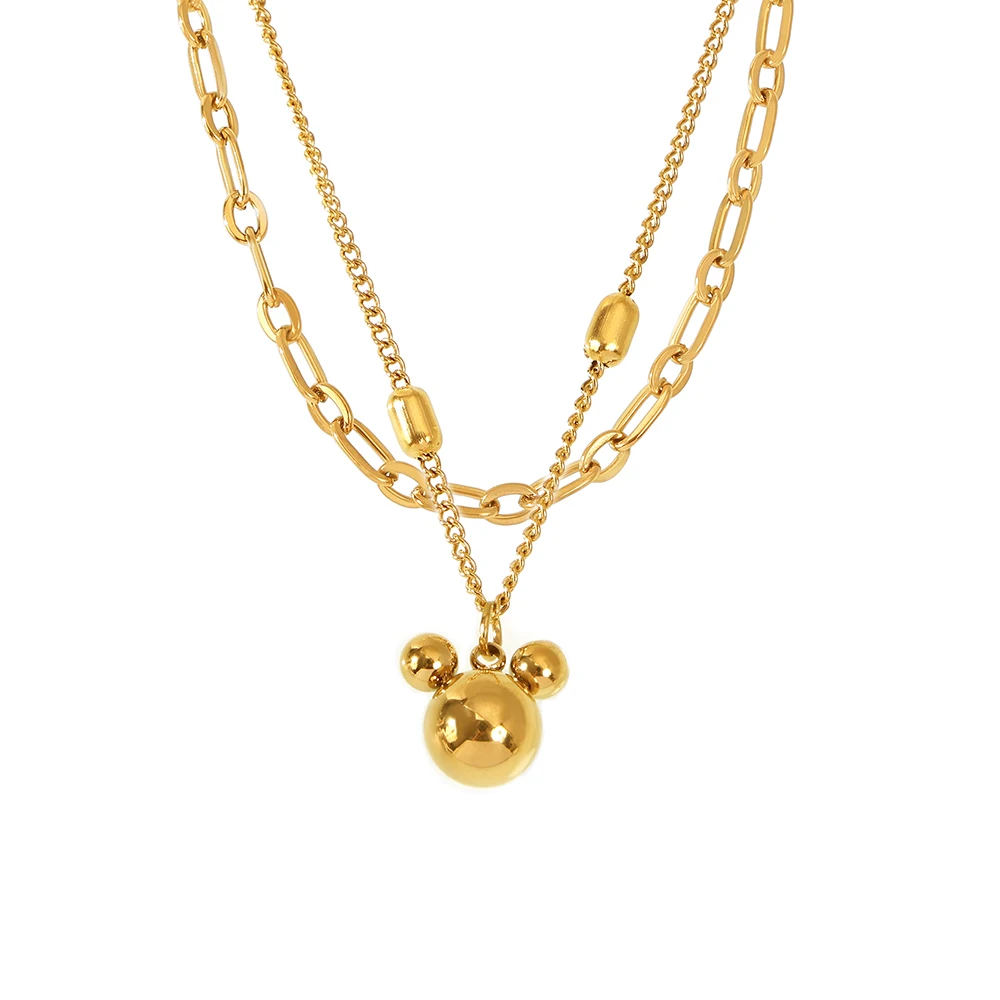 Креативное ожерелье-цепочка из нержавеющей стали 316L для женщин милый кулон с