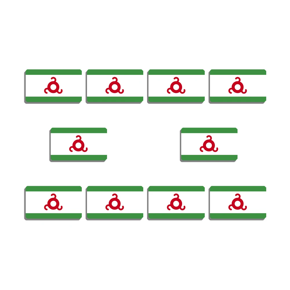 

10 Pcs/Lot Ingushetia Flag Brooch National Flag Pin For Backpacks Hat Bag Clothes Patriotic Badge