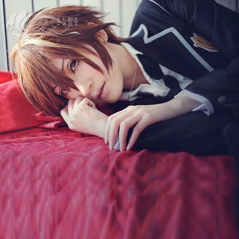 

Cosplay wig Sin Crown Sakura full of brown highlights reverse short hair