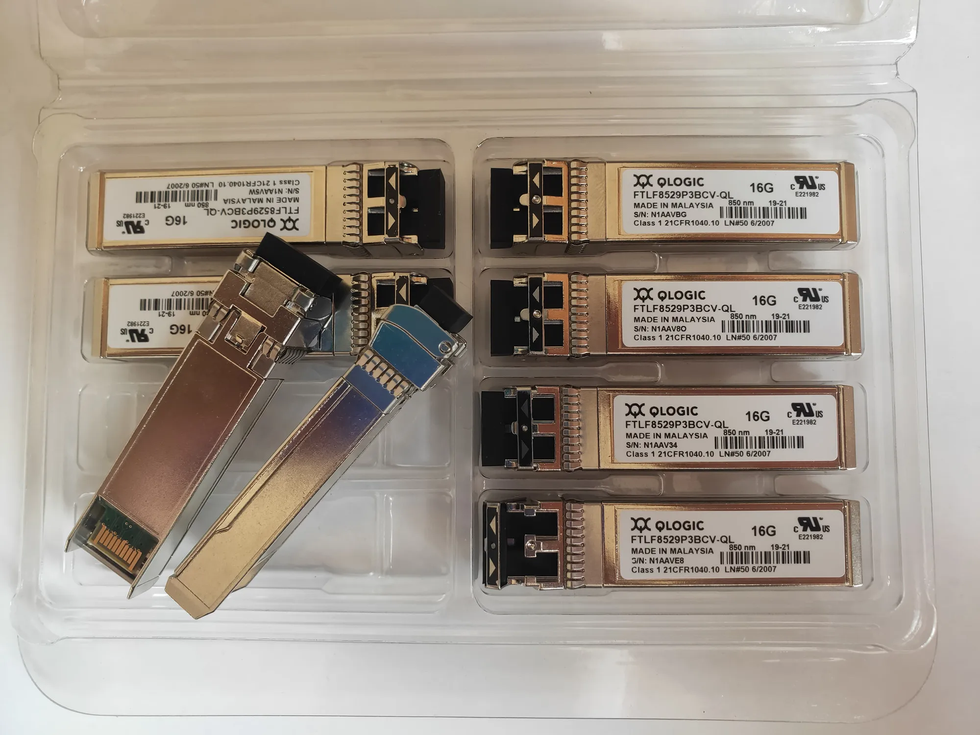 Qlogic FTLF8529P3BCV-QL/16G 850nm SW SFP+/Used for qle2670 qle2672 qle2690 qle2692  hba card module/qlogic 16g sfp qle