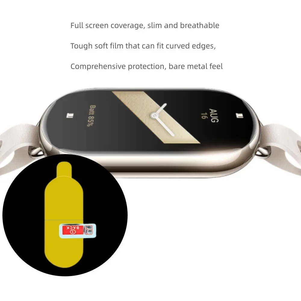 TPU Full Coverage Ultra-thin Scratch Proof Protective Film For Xiaomi Mi Band 8 Smart Wristband Screen film For miband 8 NFC