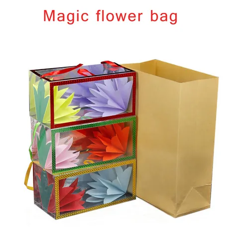 Новый необычный креативный волшебный бумажный пакет, сменный цветочный пакет, забавная игрушка, розыгрыш, профессиональные фокусы, реквизит, игрушки для детей, подарки
