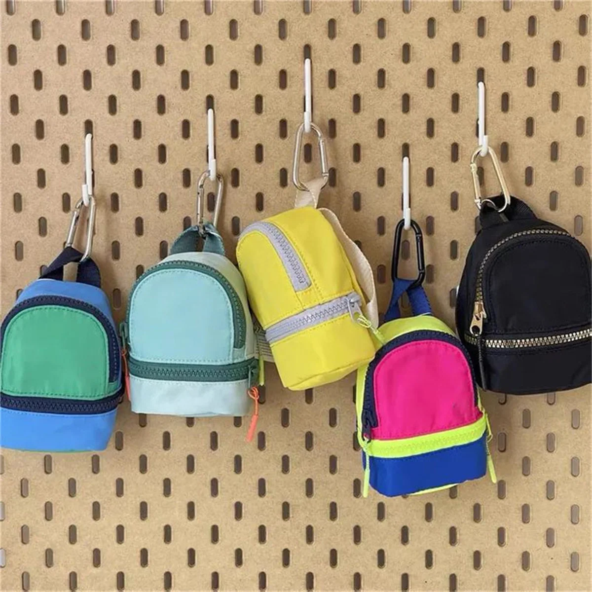

Mini Backpack Style Key Chain Coin Purse Pouch Cash Waist Bag Candy Assorted Color Decorative Luluai With Logo