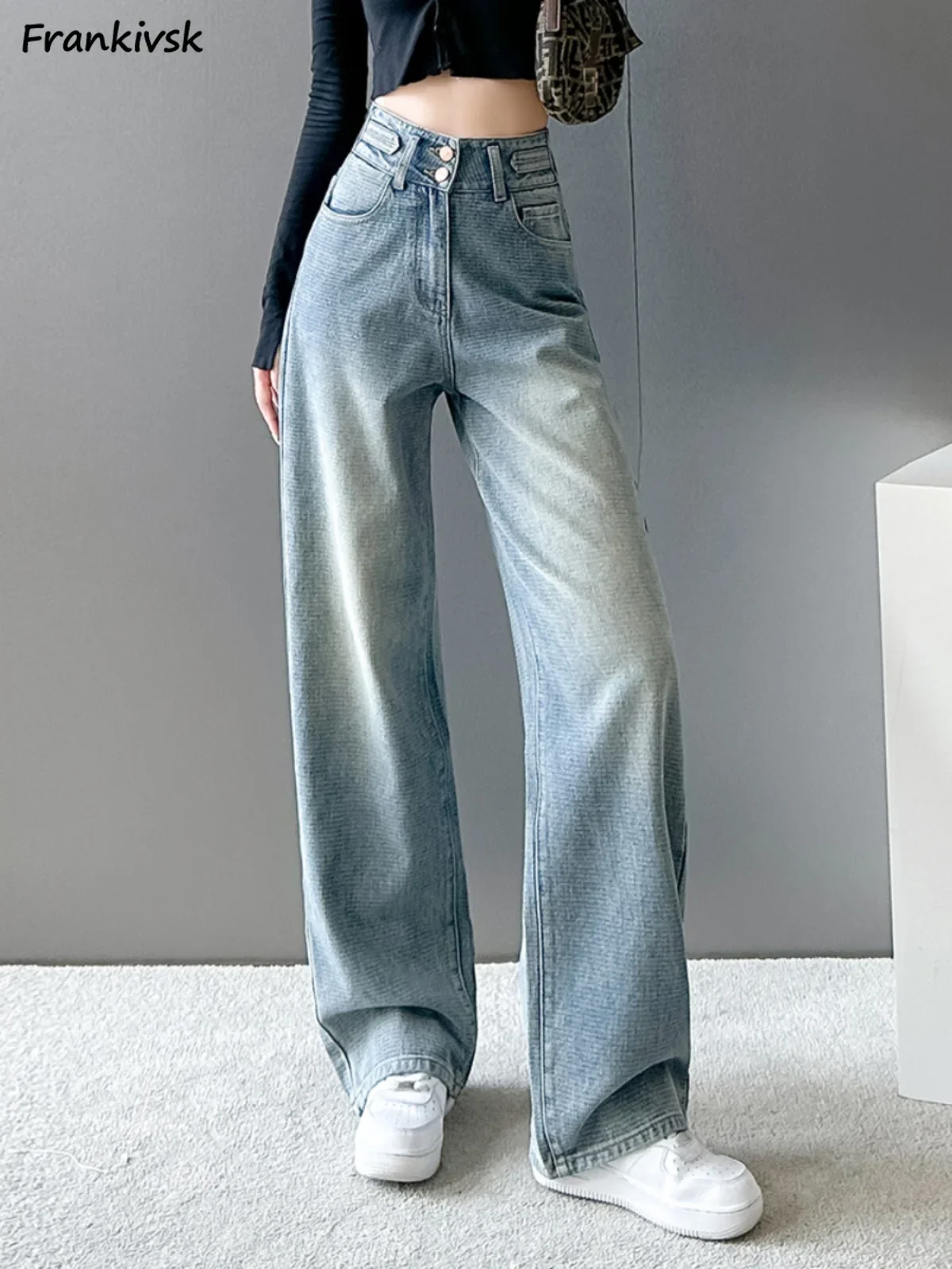 S-5XL мешковатые джинсы женские шикарные осенние модные повседневные