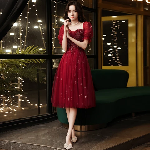 Tea length evening dresses beach weddings - купить недорого | AliExpress
