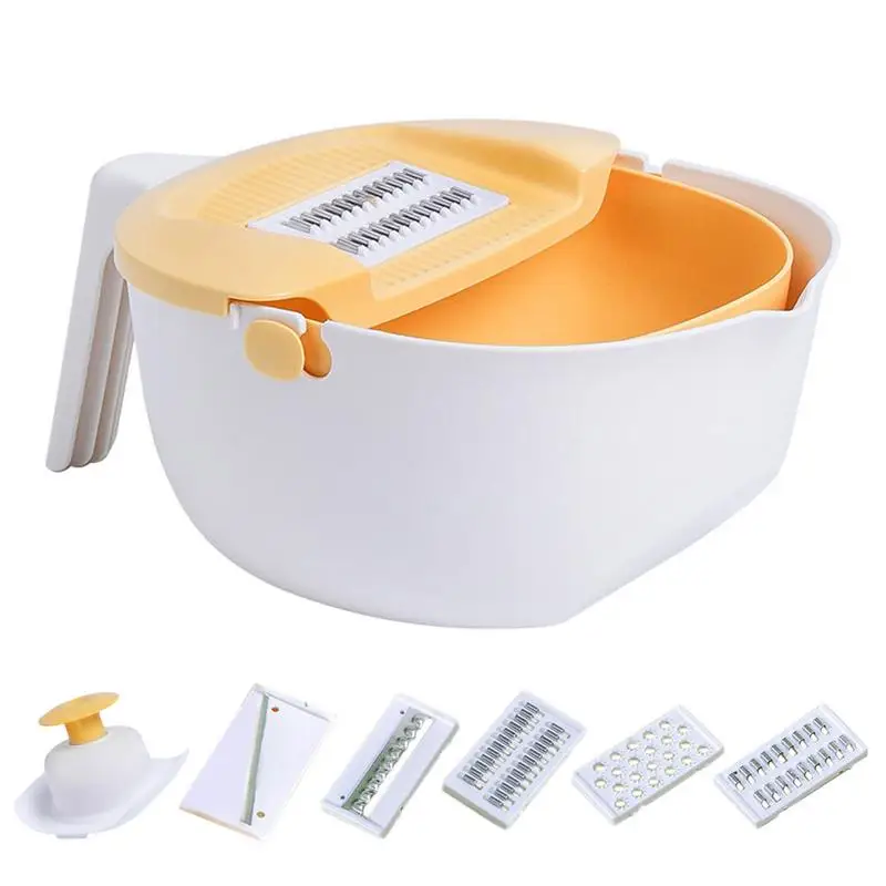 

Chopper Vegetable Cutter Kitchen Use Vegetable Slicer Salad Choppers Household Double-layer Vegetable Cutter With Drain And