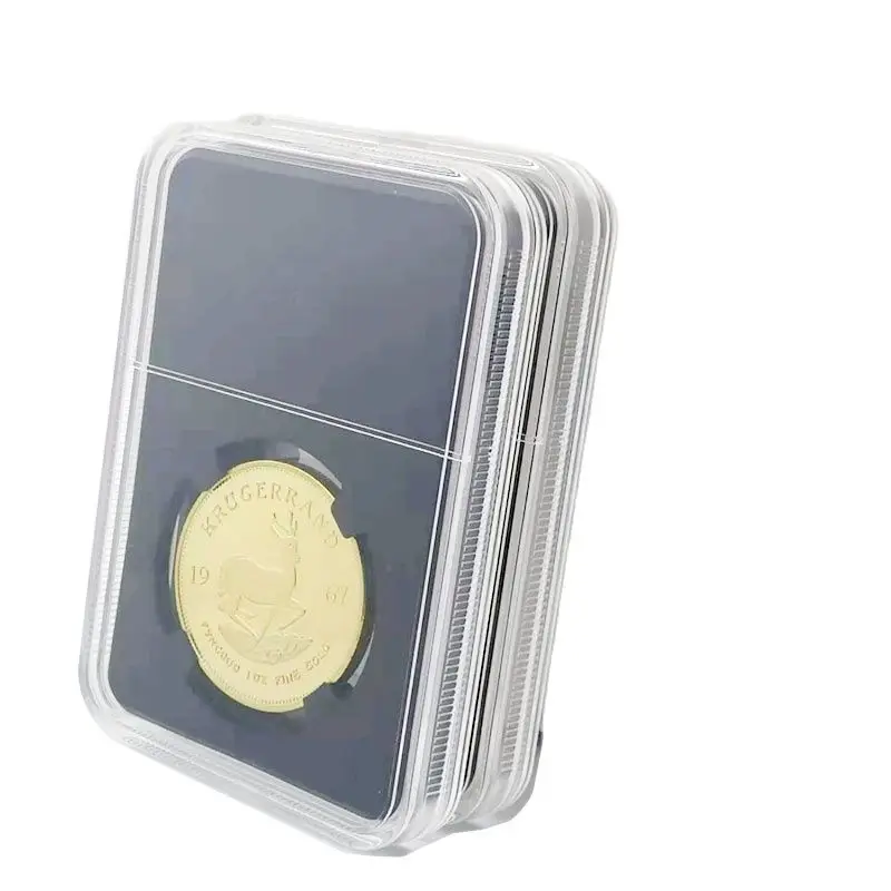 

New! Black color 32mm 40mm Grade coin Slab Graded storage box case PP Inner pad DISPLY panda SLAB 1pcs a lot