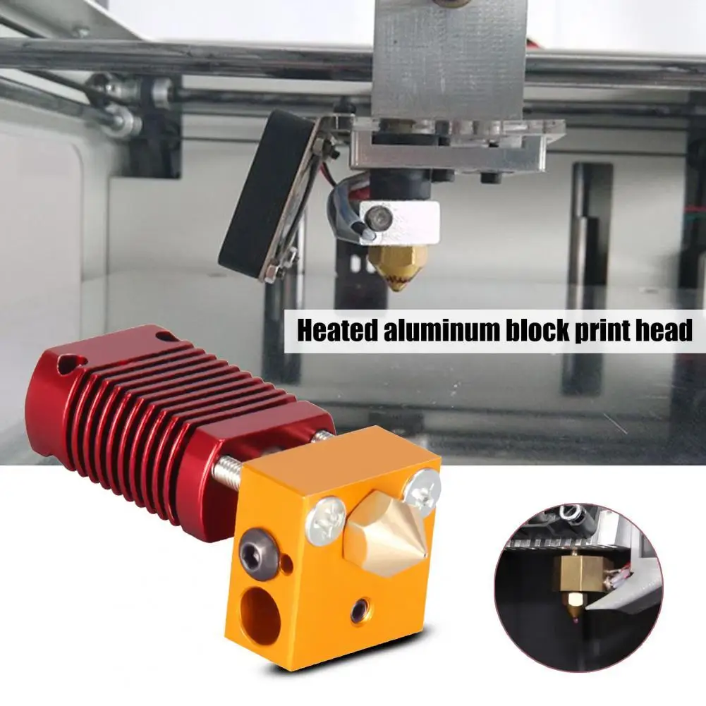 

Extruder Hot End Kit CR10 Extruder Heating Aluminum Block Print Head Nozzle Thermistor 3D Printer Extruder Heating Print Head