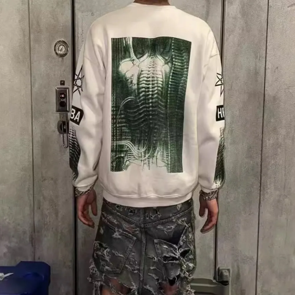 NIGO Мужская модная толстовка с круглым вырезом в стиле ретро со старым принтом