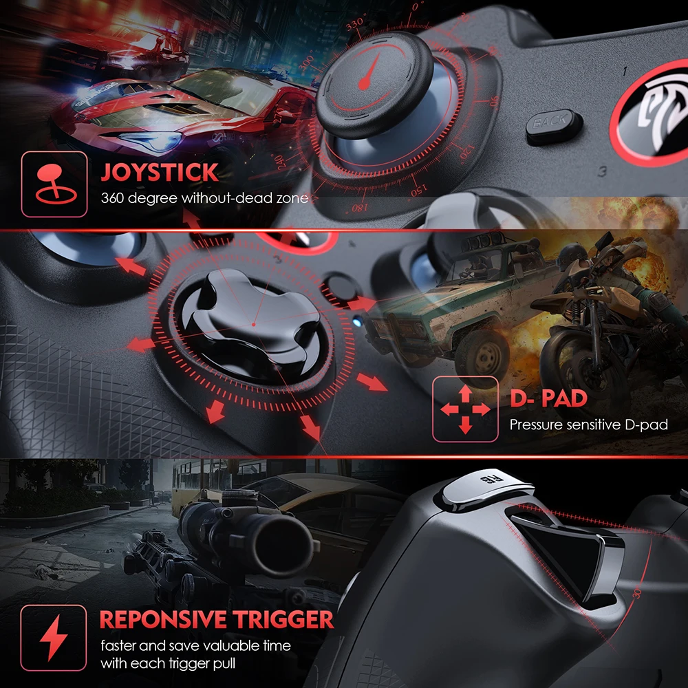 2 шт. EasySMX ESM-9101 геймпад Android джойстик 4G беспроводное управление для ПК Steam PS3