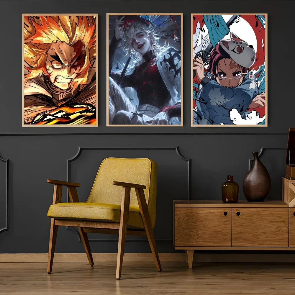 D-Demon S-Slayer аниме японский постер с принтом бумаги для дома гостиной спальни входа