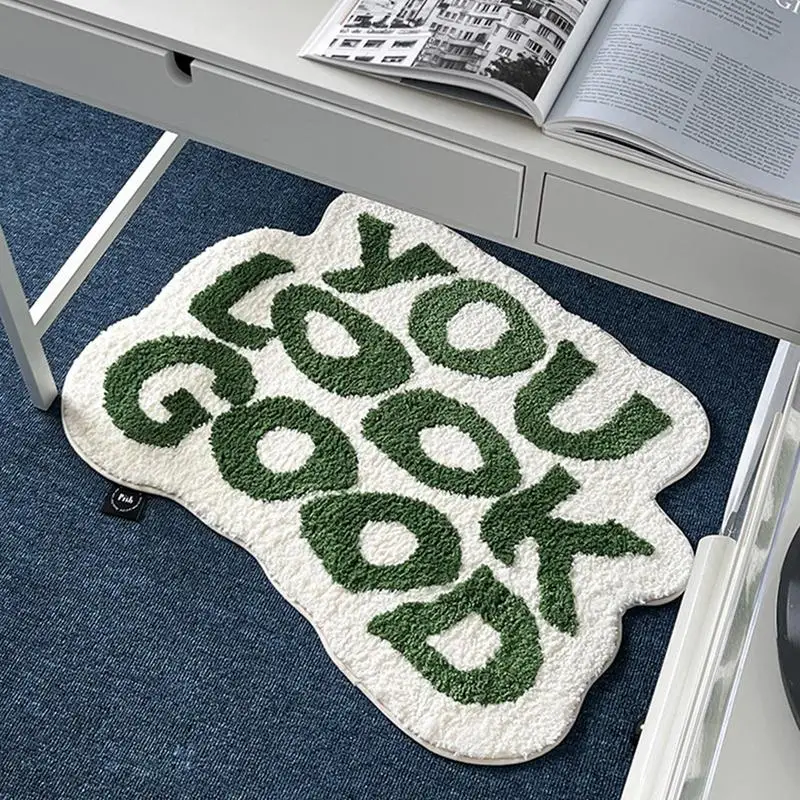 

Моющийся абсорбент коврик для душа в современном стиле, Коврик для ванны, нескользящий коврик из микрофибры, зеленый батомный коврик, симпатичный коврик для ванной