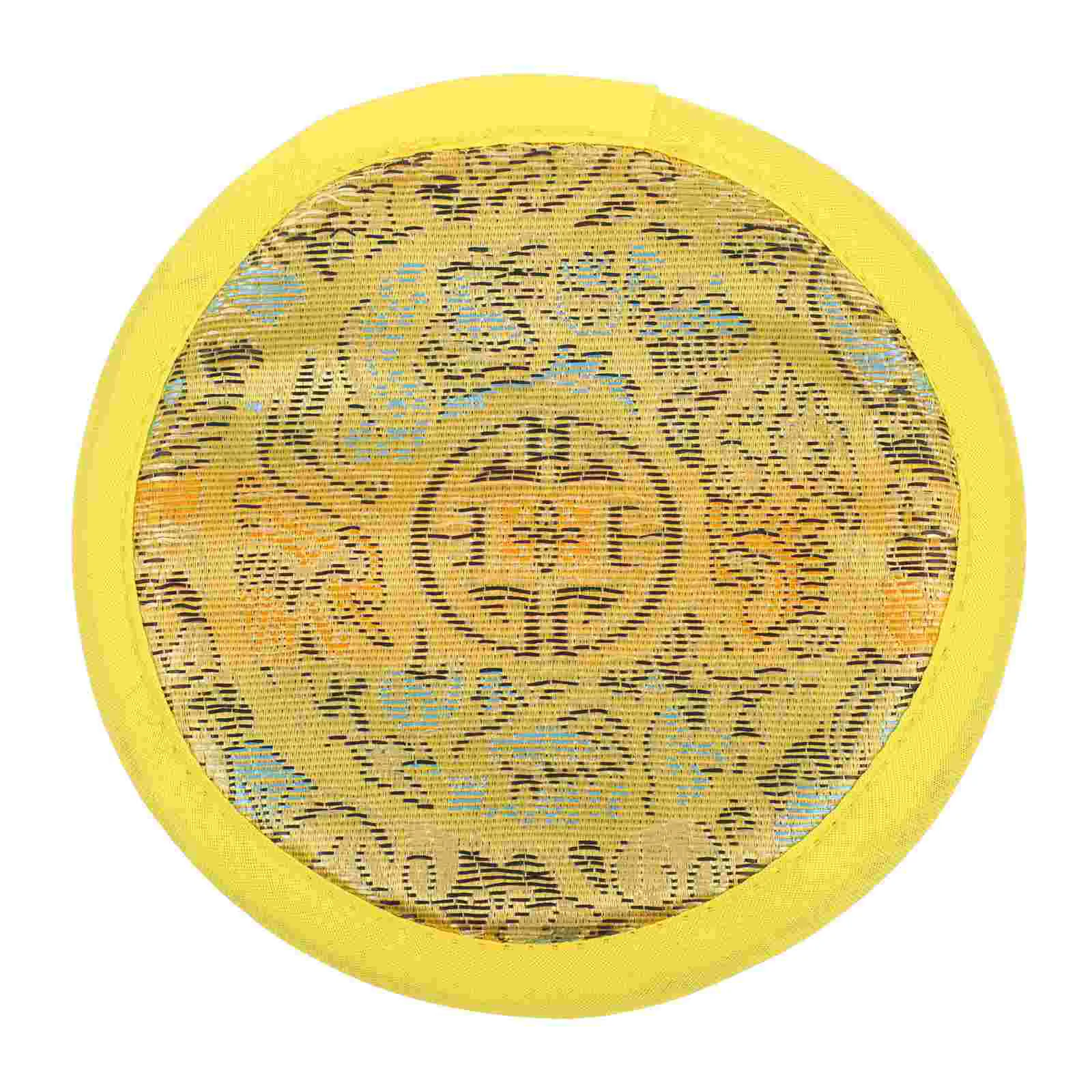 

Bowl Sound Mat Cushion Singing Meditation Pad Tibetan Accessories Supplies Religious Rounded Embroidery Embroidered