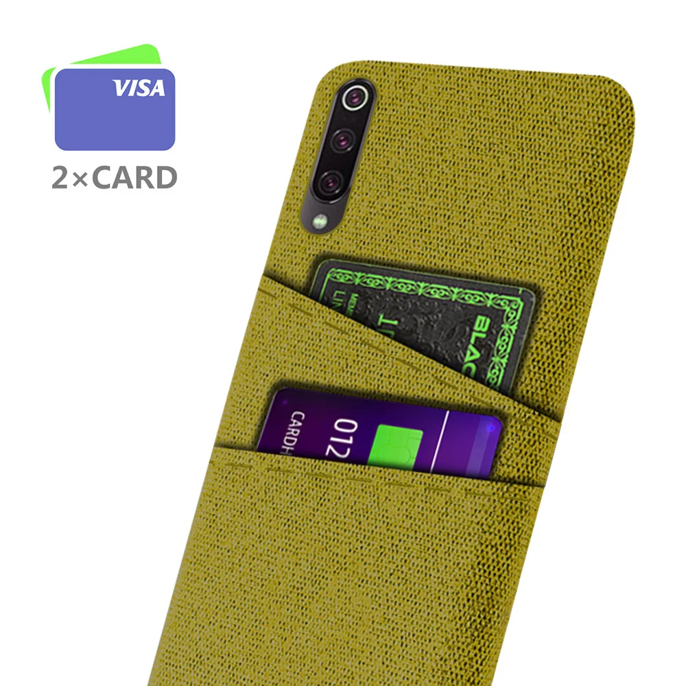 

For Mi 9 Case For Xiaomi Mi9 Dual Card Fabric Cloth Luxury Business Cover For Xiaomi Mi 9 6.39" M1902F1G Funda Coque