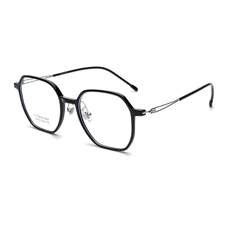 VICKI Vintage Pure Titanium Tan Female Polygon Frame Glasses Can Be Customized Prescription Multi-focus 00503