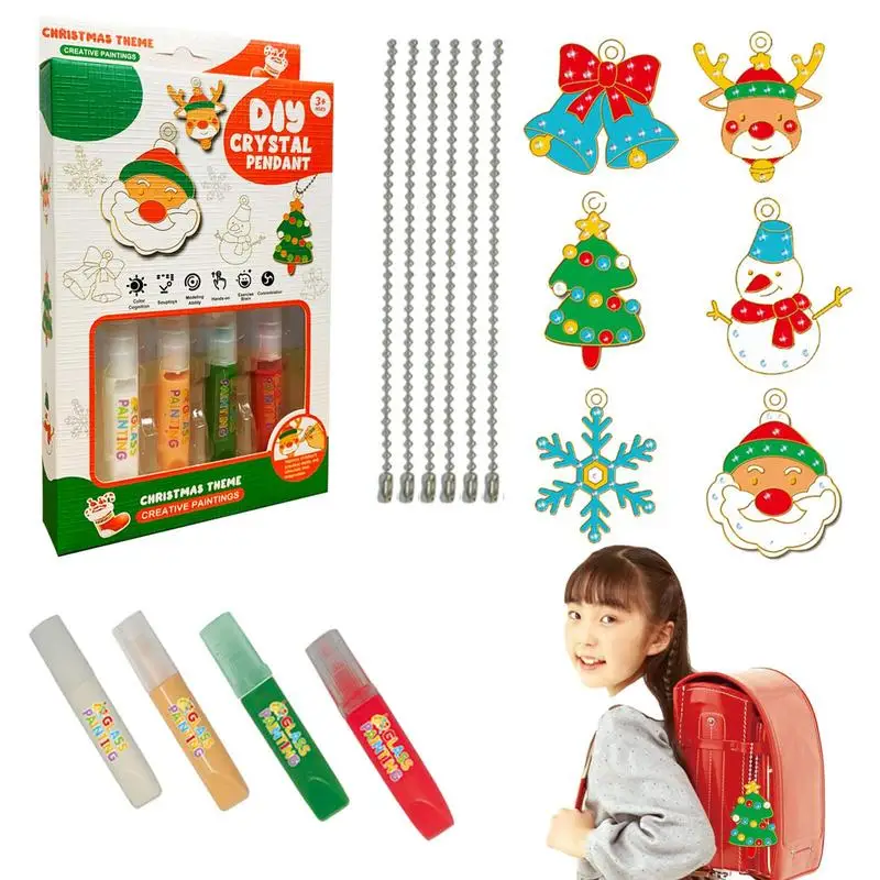 

Window Paint Suncatcher Craft DIY Suncatchers Kit Kids Creative Arts And Crafts Gifts Window Paint Art For Children Kids Boys