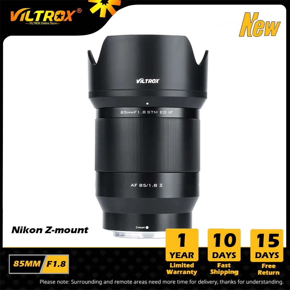 

VILTROX 85mm F1.8 Mark II STM AF Fixed focus Lens Auto Focus Portrait Prime Lens for Camera Nikon Z-mount Z5 Z50 Z6 Mark II Z7