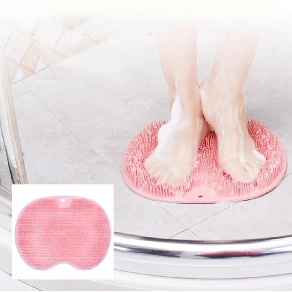 

Multifunction Shower Foot Scrubber with Suction Cups Soothes Tired Achy Feet Bathroom Accessories Cleaner Bath Mat Foot Massager