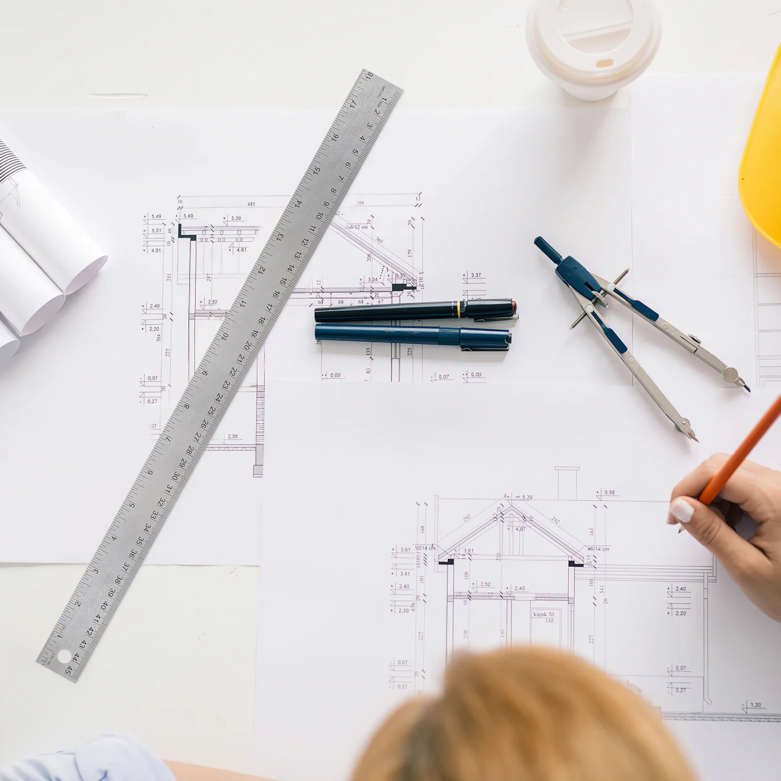 

Architectural Ruler Drafting Ruler Drawing Ruler Cork Back Ruler Measurement Ruler Office Ruler School Ruler