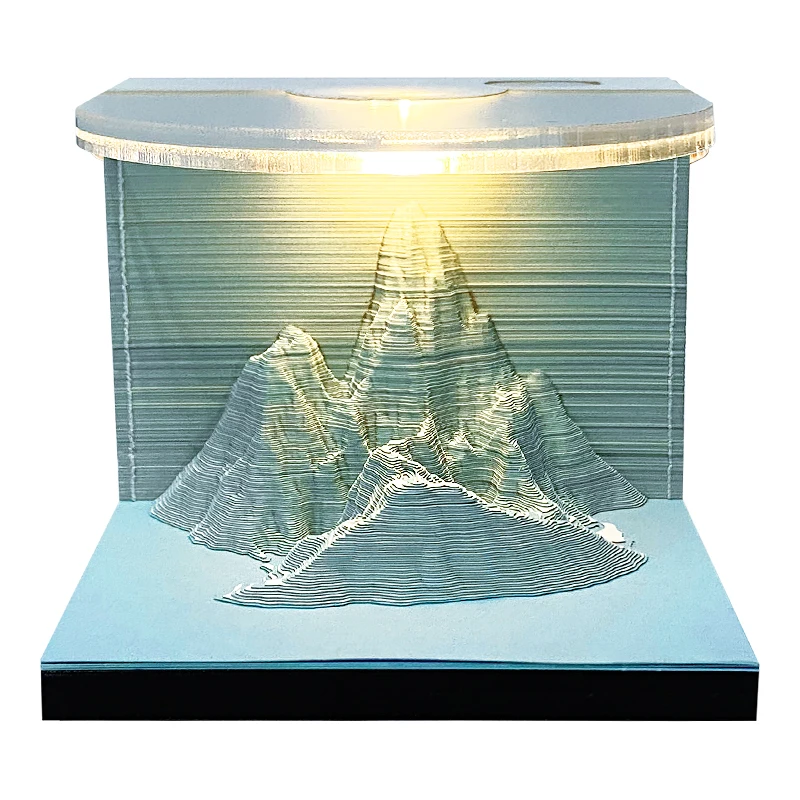 Блок записей omoshiking 3D блокнот рассвет гора светодиодный для художественная