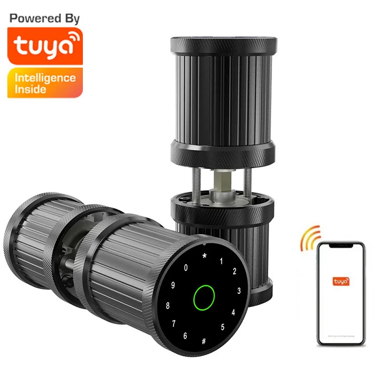 

Tuya APP Smart Door Lock Fingerprint Door Lock Digital Keyboard Smart Card Combination Round Knob Door Lock