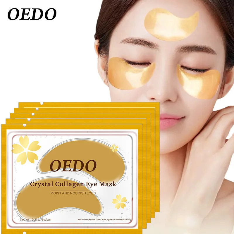 Crystal Collagen Gold Powder Eye Mask Anti-Aging Dark Circles Acne Beauty Patches For Eye Skin Care Korean Cosmetics 20p=10pairs
