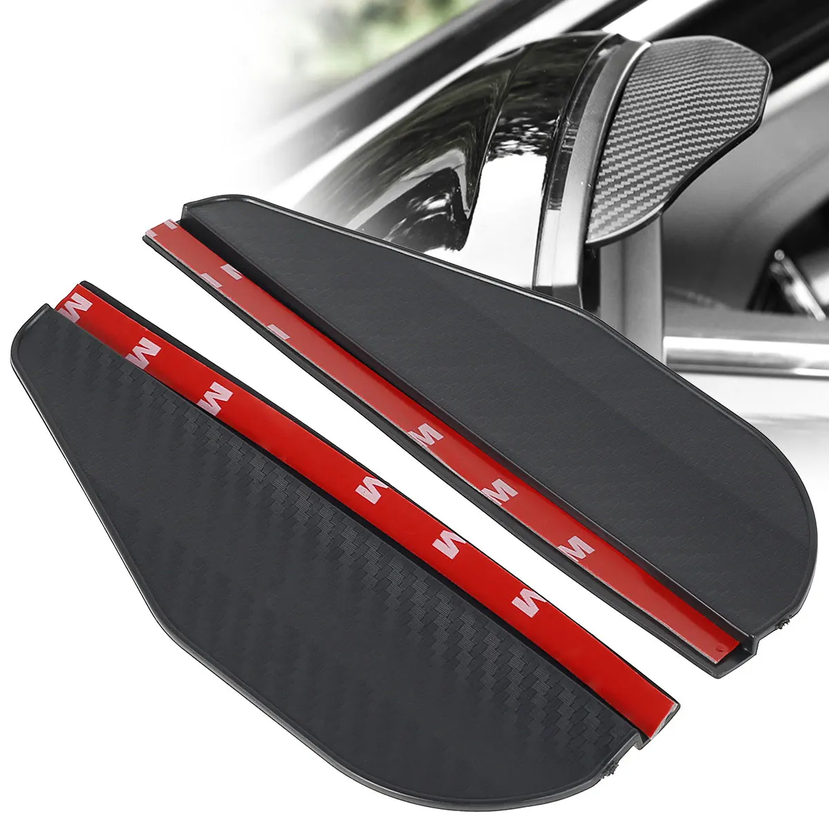 

2Pcs Rear View Side Mirror Rain Eyebrow Car Rear View Mirror Rain Visor Universal Car Rain Guard 6.7 x 2.2 Inch Rain Visor Car