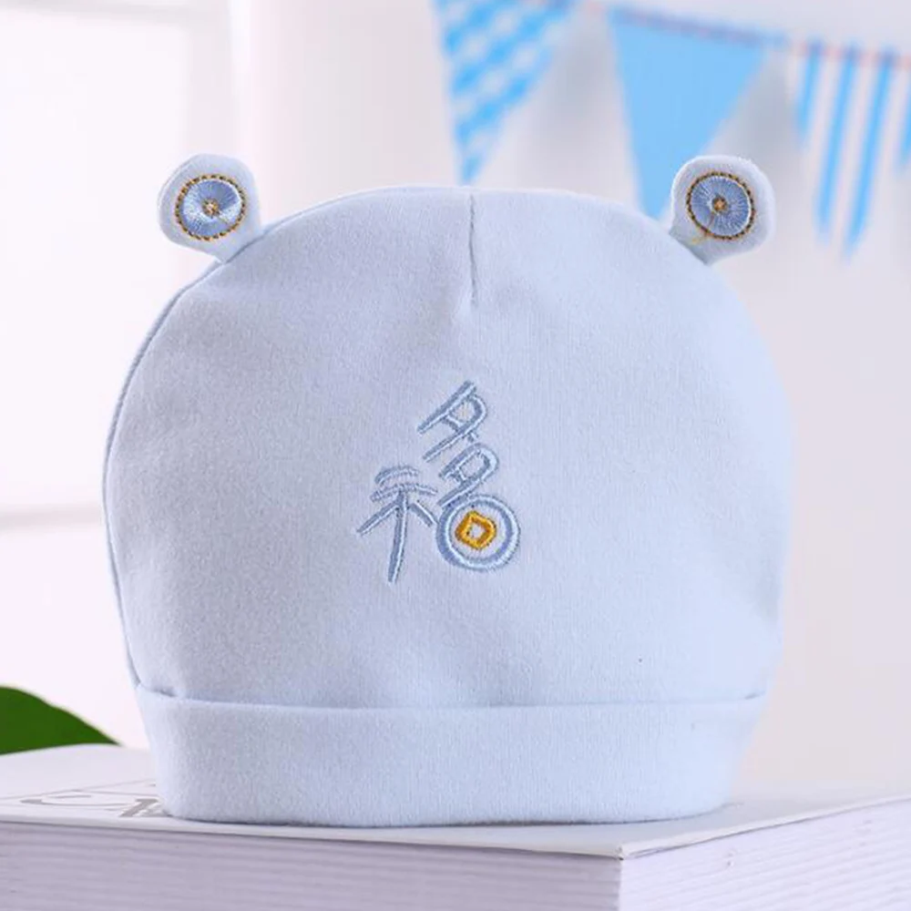 

Newborn Hats For Baby Girl Boy Cotton Spring Autumn Letter Cute Print 0-6 Months Baby Cap Infant Accessories