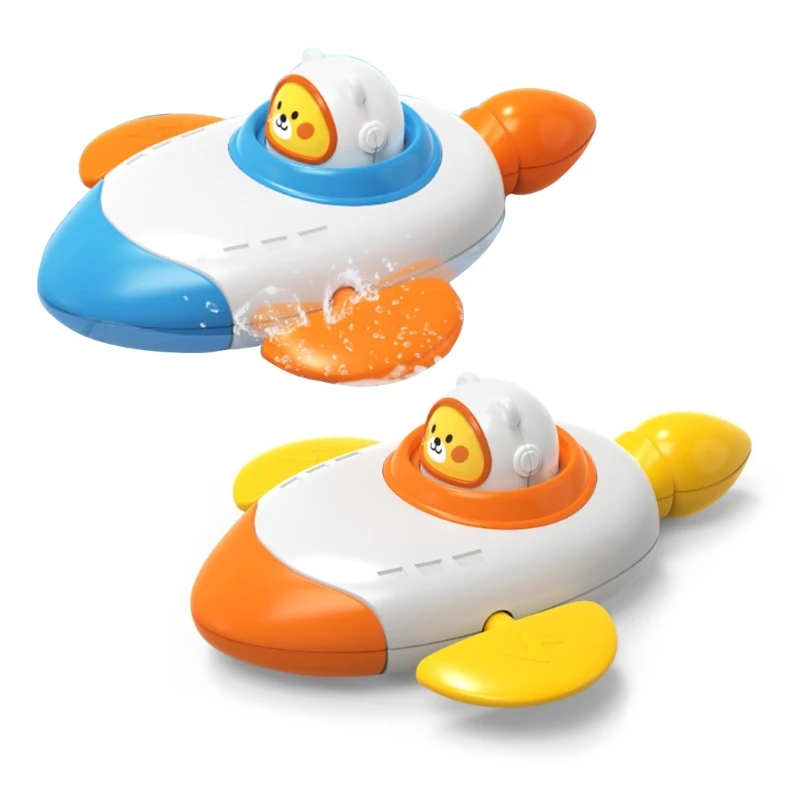 

Wind-up Baby Bathtub Toy Indoor Water Play Floating Space Ship Educational Clockwork Shower Toy Infant Bath Favor Wholesale