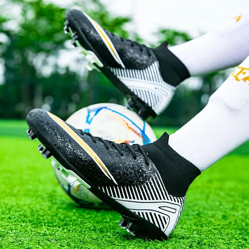 Новые высокие носки футбольная обувь для женщин большие размеры 35-47 мужские