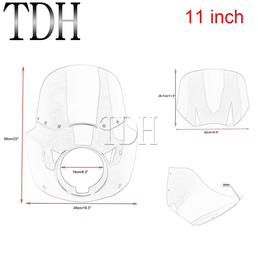 Лобовое стекло 11 &quot15&quot для Harley Softail Street Bob FXBB Low Rider FXST |