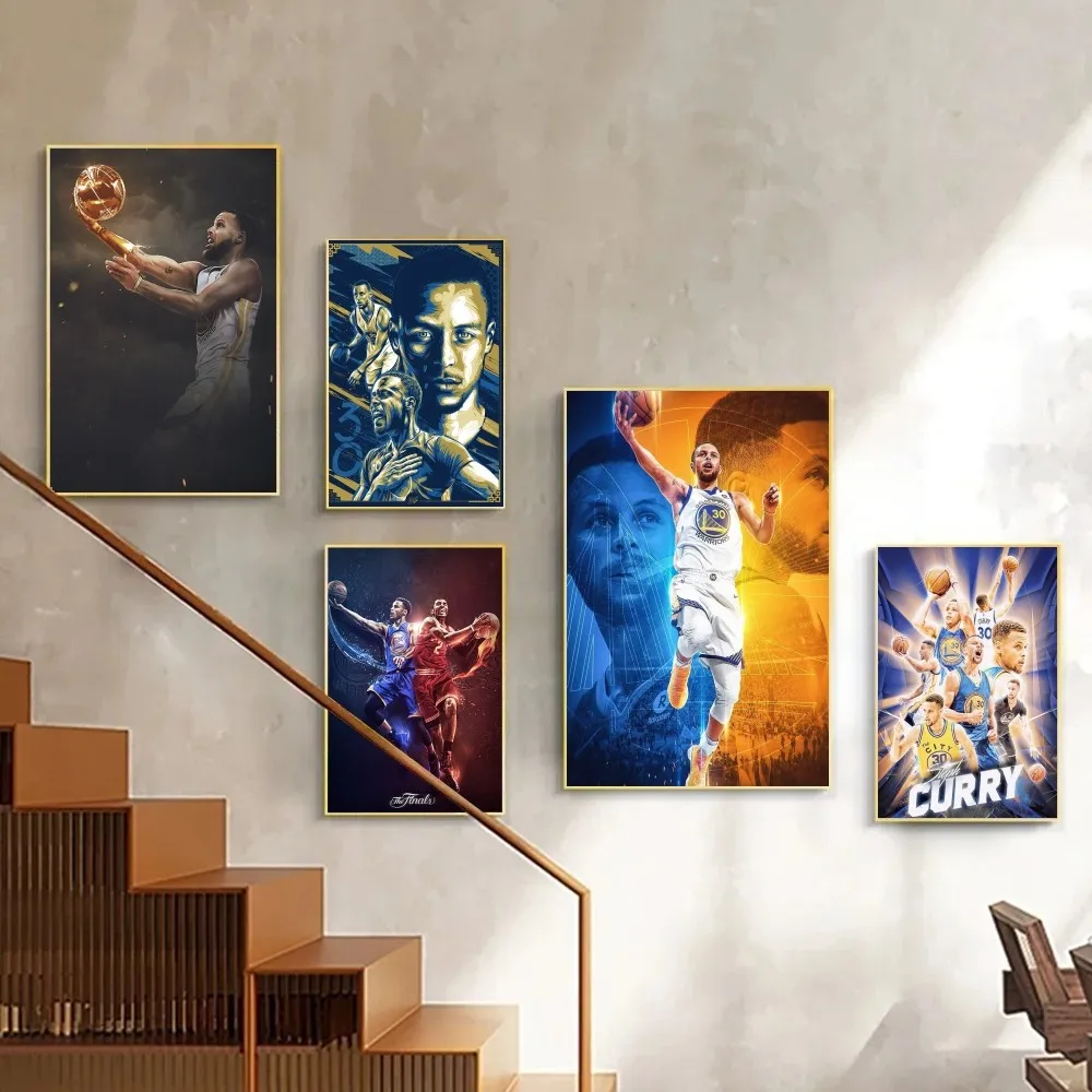 1 Шт. S-stephen C-curry Баскетболист Плакат Наклейка Современное Искусство Цифровая