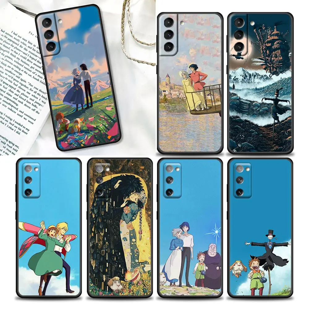 

Miyazaki Anime Howl's Moving Castle Case For Samsung Galaxy S22 S23 5G S20 S21 FE S10 Lite S9 S22 Ultra Plus Case Soft TPU Cover