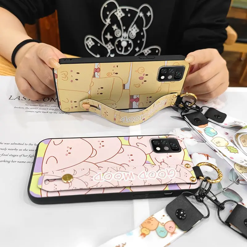 silicone for woman phone case for umidigi a11 pro max wristband kickstand back cover original free global shipping