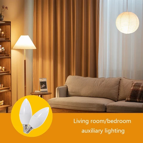 LED лампа-свеча Aoyuansea  E12 E14 B15 220В 5Вт 3000-6000К