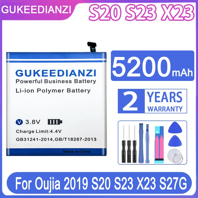 Сменный аккумулятор GUKEEDIANZI S 20 S 23X23 5200 мАч для Oujia 2019 S20 S23 X23 S27G мобильный телефон