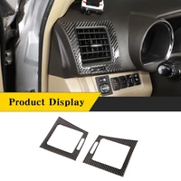 real carbon fiber air conditioner outlet frame side air vent panel cover sticker for toyota highlander 2009 2013 car accessories