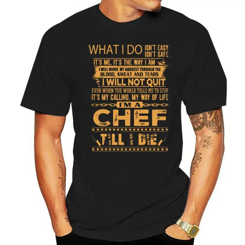 

Chef till i die chef job wasted youth swag trendy Tumblr hipster Retro vintage printed Mens Unisex tee T-shirt tops black