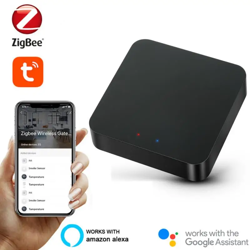 

Aubess Tuya Zigbee 3.0 Gateway Wireless Bridge Smart Home Hub Smart Life APP Remote Control Works With Alexa Google Home