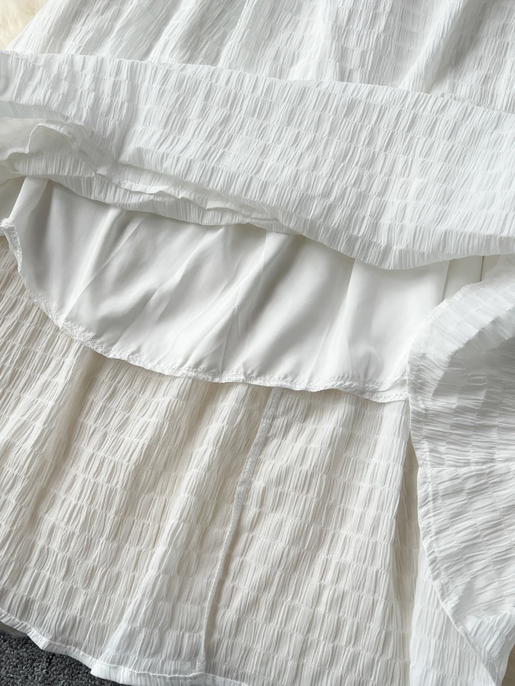 Женское пляжное платье с вырезами Белое Облегающее Платье-трапеция во