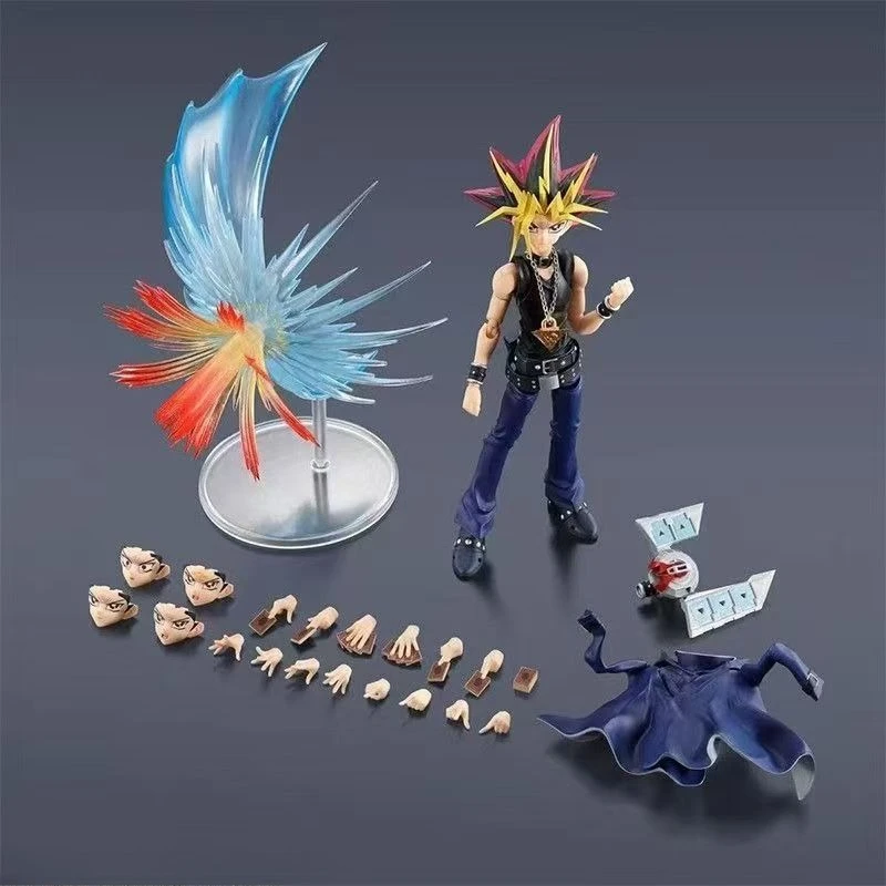 Фото Bandai в наличии: S.H.Figuarts Оригинальный аниме-персонаж Ями Юги из Yu-Gi-Oh! Фигурки Duel Monsters: коллекционные модели из ПВХ, подарок DT №4