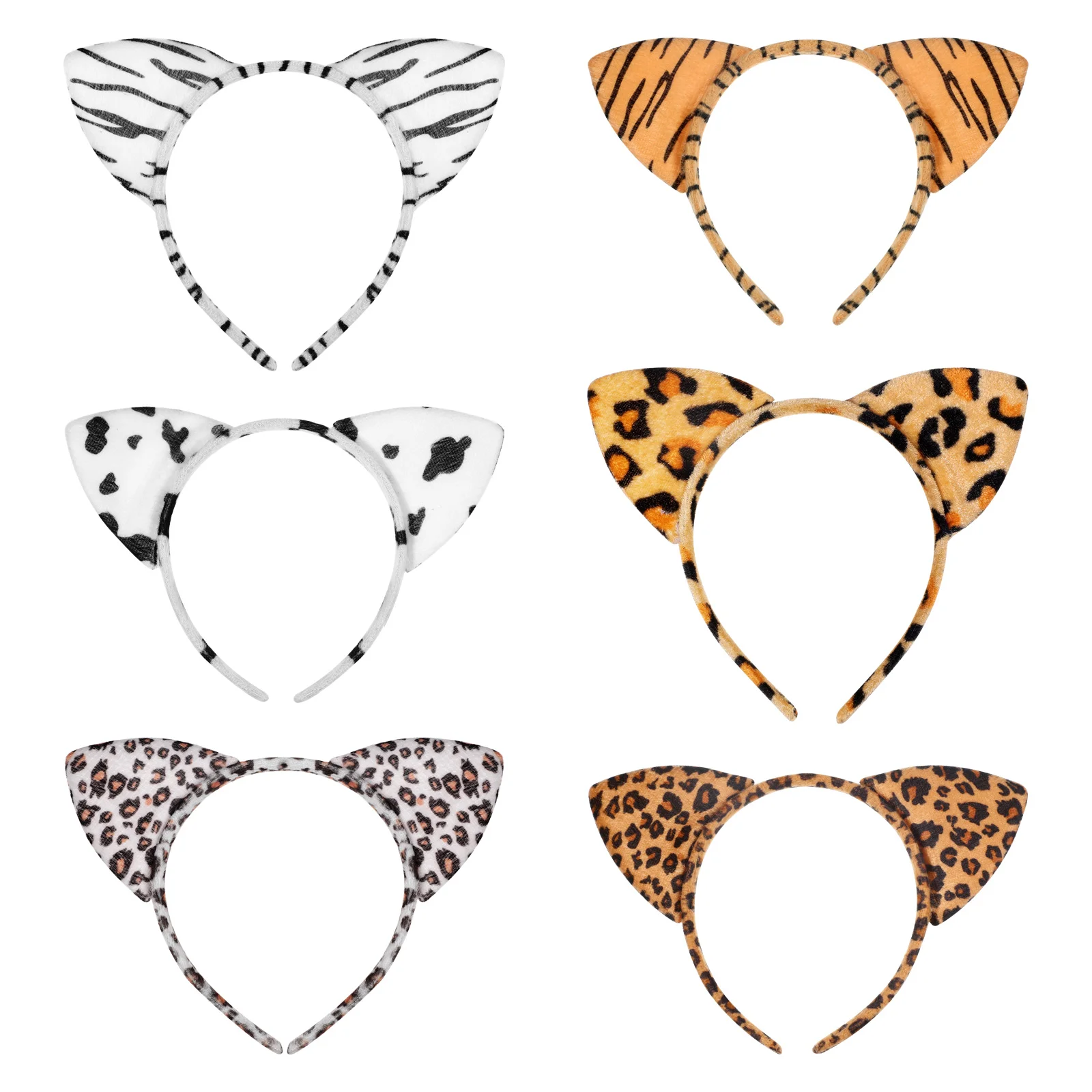 

6pcs Adorable Animals Ears Comfortable Hair Hoops Hair Bands for Party Festival