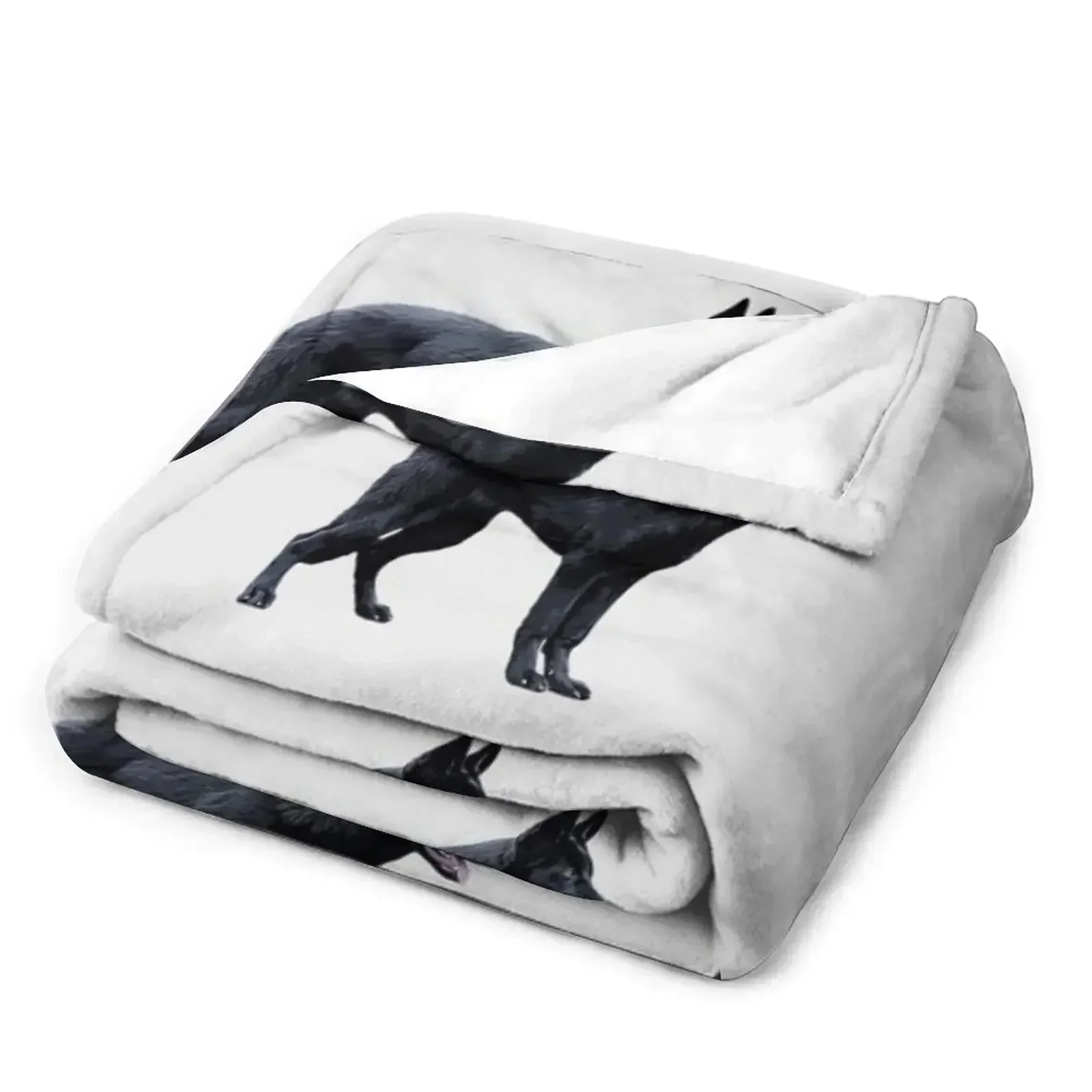 Черная немецкая овчарка GSD пледы для путешествий персонализированный подарок