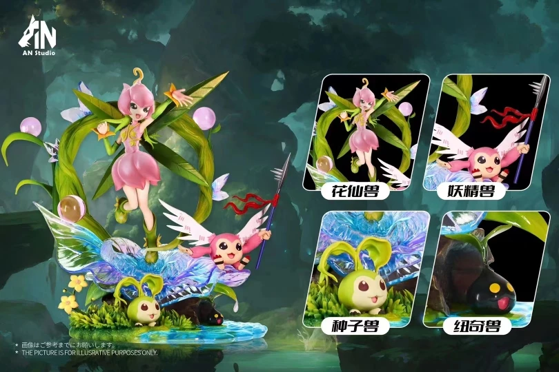 20 см фигурки Digimon Lillymon Picklemon аниме фигурка Tanemon Nyokimon статуя модель коллекция