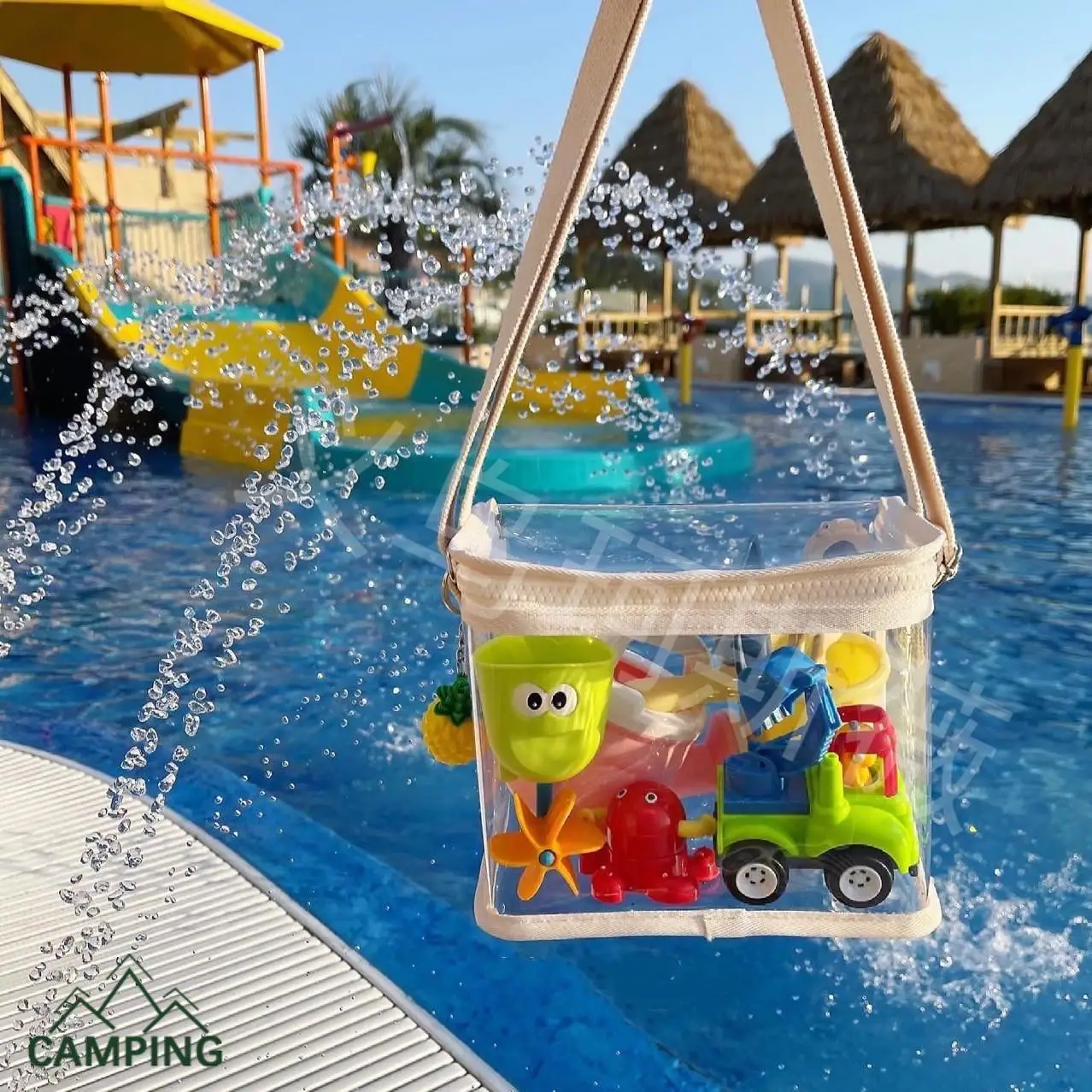 

2023 Summer Water Shoulder Bag Children's Clear Crystal Bag Swimming Storage Bag Snack Bag Water Special Camping Bag