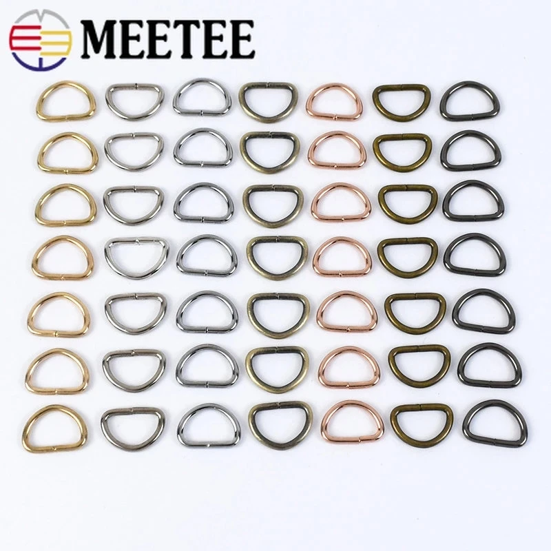 

100/300Pc 10mm Metal D Ring Buckle Bag Strap Clothes Connect Clasp Dog Collar Keychain Adjust Hook DIY Craft Hardware Accessory